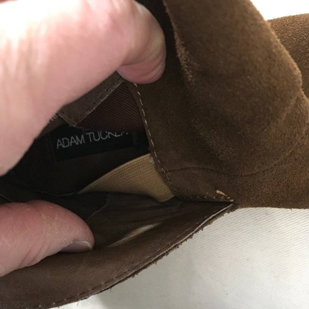 Adam Tucker Brown Suede Ankle Boots Sz 9 - Picture 7 of 7